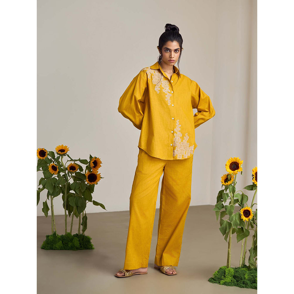 Maisolos Blair Mustard Shirt with Pant (Set of 2)