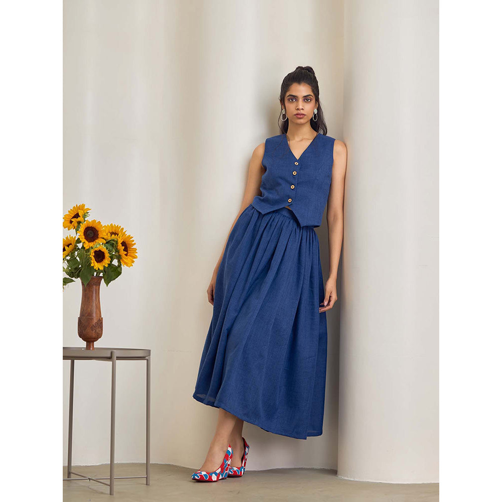 Maisolos Alina Skirt Blue Co-Ord (Set of 2)
