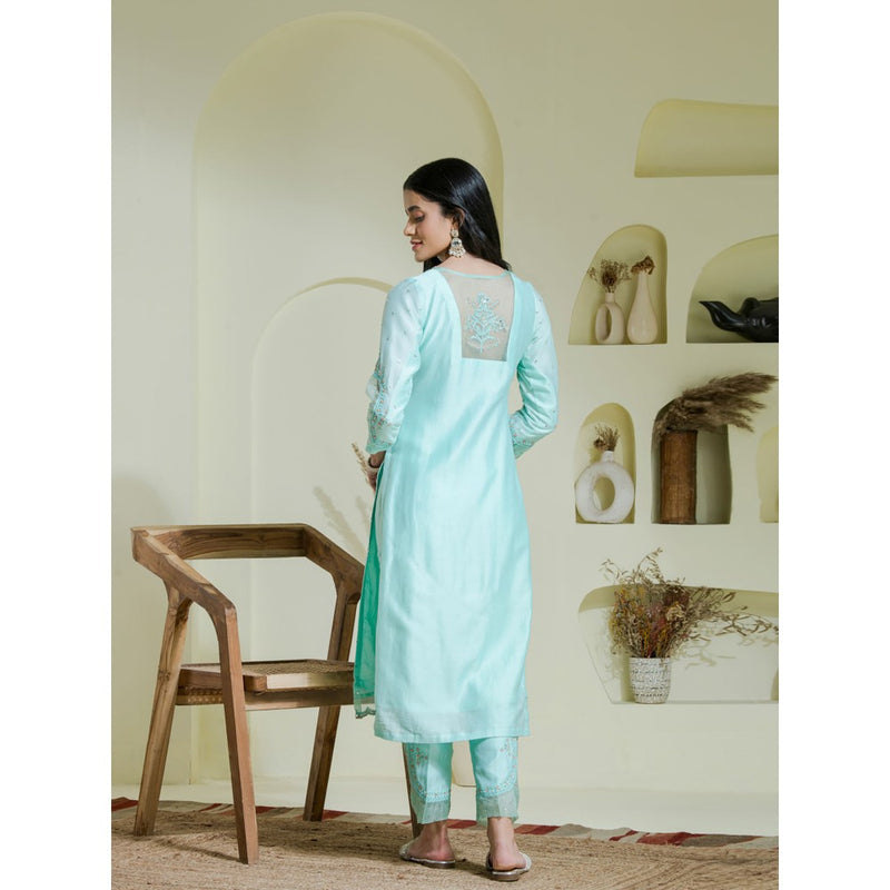Maive Sea Green Kurta with Pant (Set of 2)