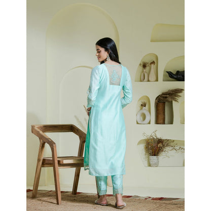 Maive Sea Green Kurta with Pant (Set of 2)