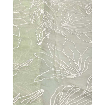 Maive Pastel Green Embroidered Chanderi Co-Ord (Set of 2)