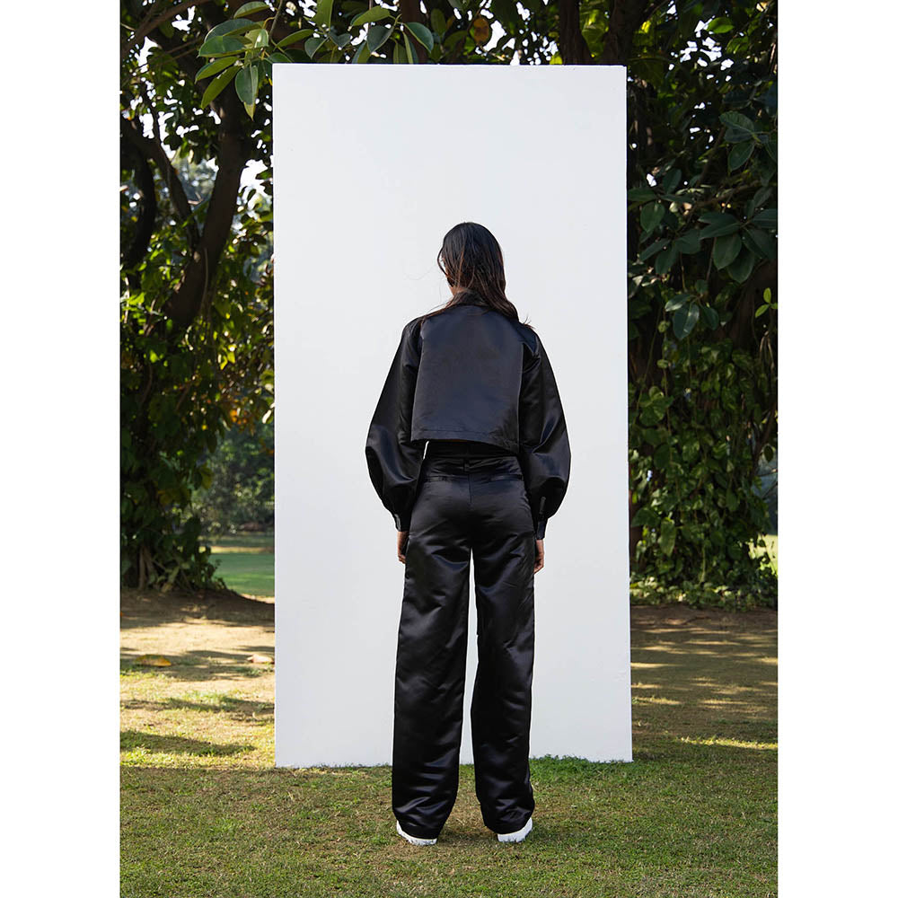 MALIE Black COSMIC Crop Shirt