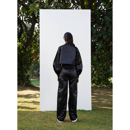 MALIE Black COSMIC Crop Shirt