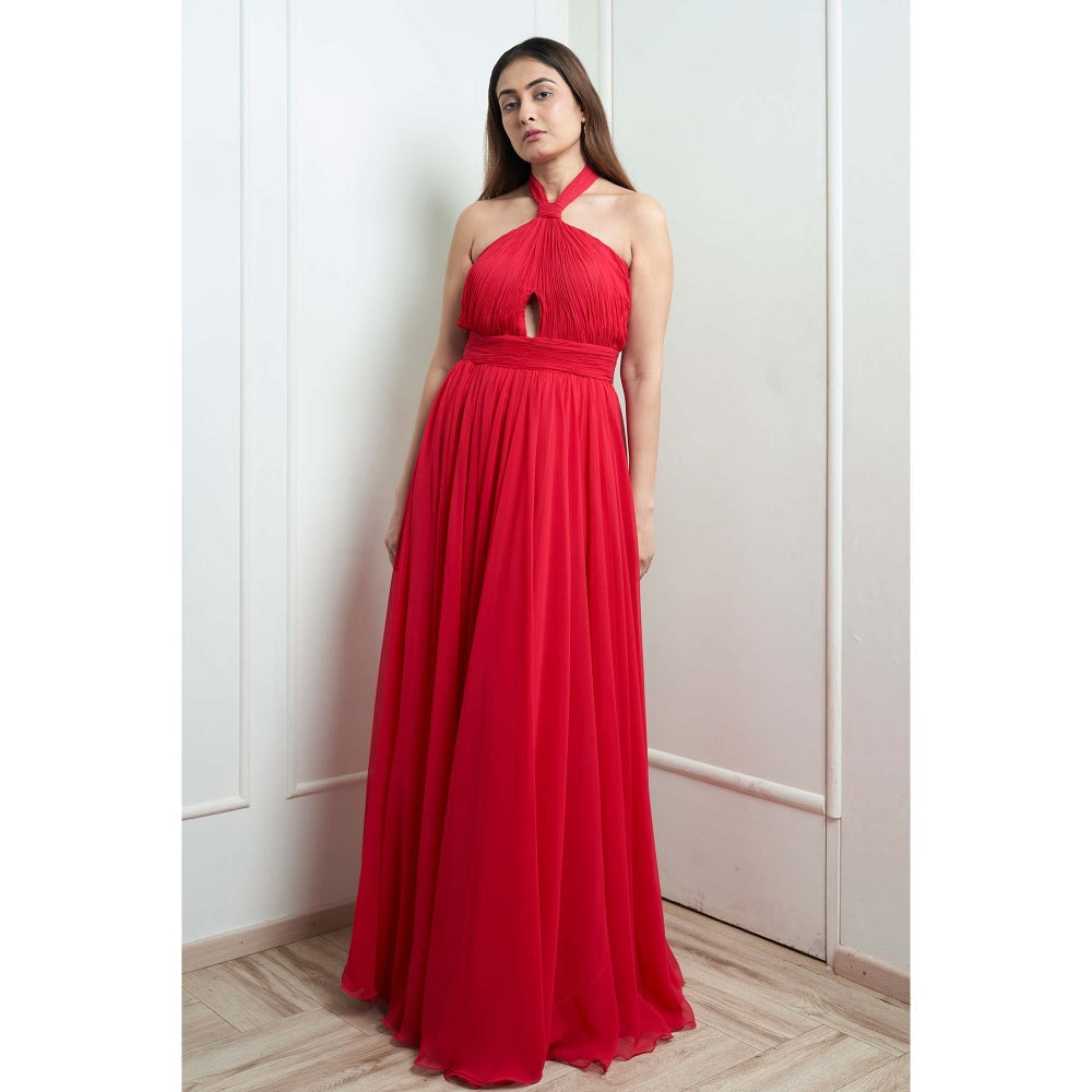 MALIKA GUPTA Coral Monroe Solid Gown