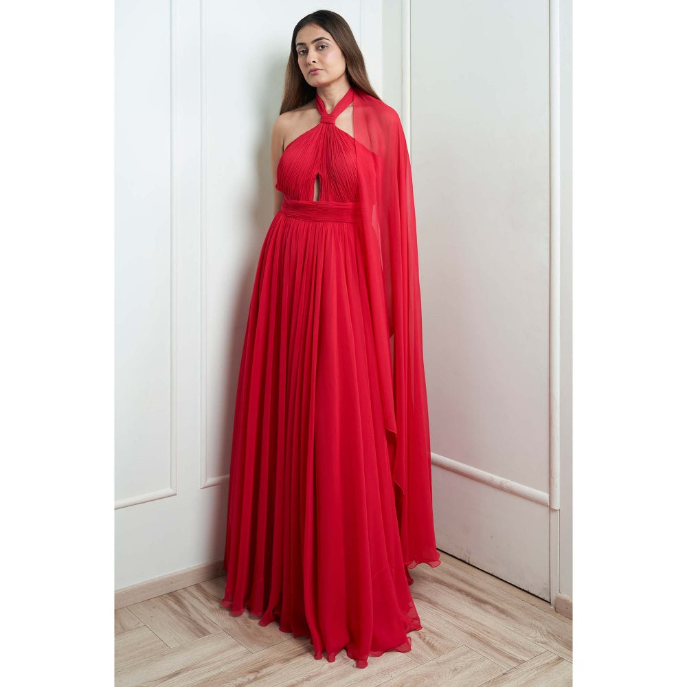 MALIKA GUPTA Coral Monroe Solid Gown