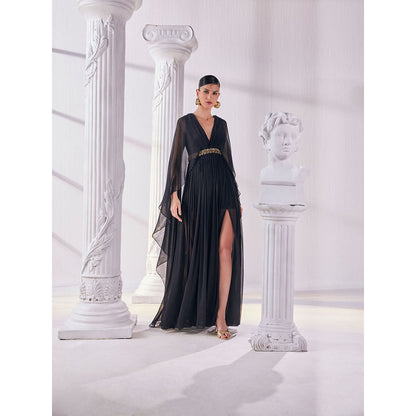 MANDIRA WIRK Black Kaftan Gown