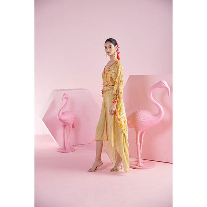MANDIRA WIRK Women'S Ada Kaftan Dress with Belt (Set of 2)