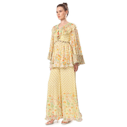 MANDIRA WIRK Women'S Nisa Floral Kurti with Palazzo (Set of 2)