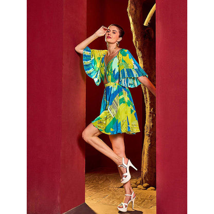 MANDIRA WIRK Multicolor Surge Corsage Playsuit