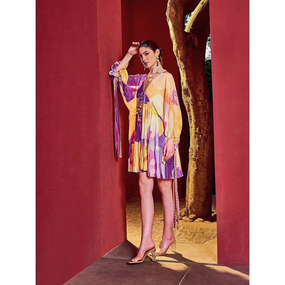 MANDIRA WIRK Multicolor Eucalyptus Breezy Dress
