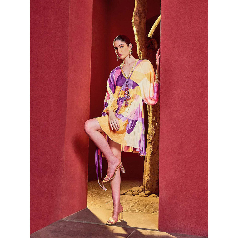 MANDIRA WIRK Multicolor Eucalyptus Breezy Dress