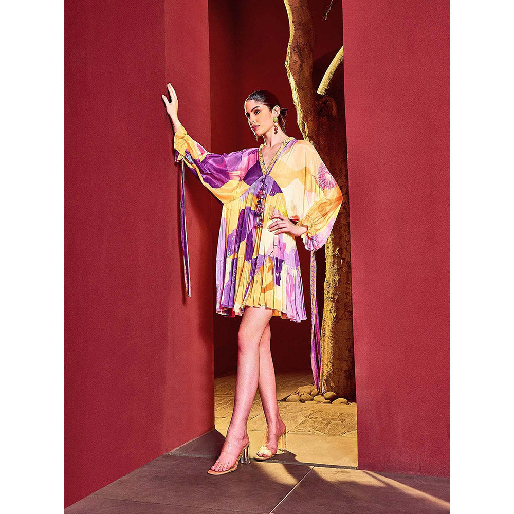 MANDIRA WIRK Multicolor Eucalyptus Breezy Dress