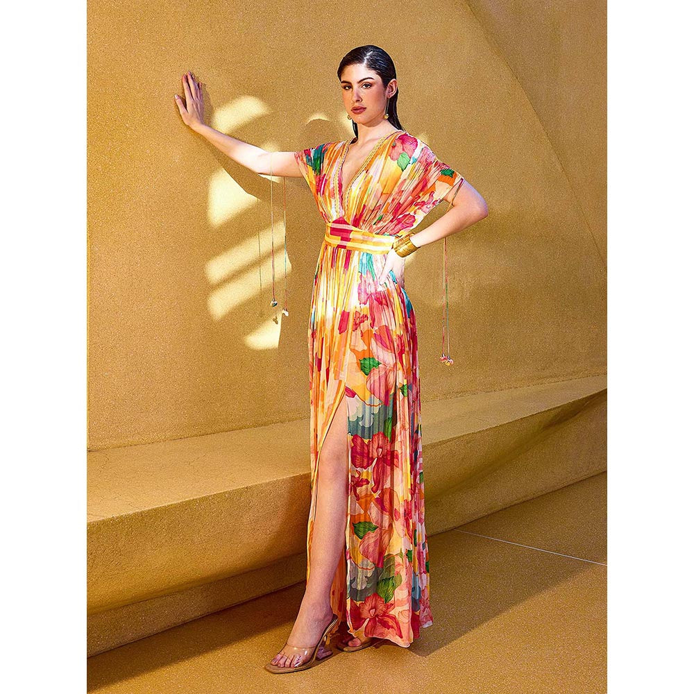 MANDIRA WIRK Multicolor Rush Printed Dress