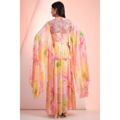 MANDIRA WIRK Multi-Colour Printed Maxi Dress