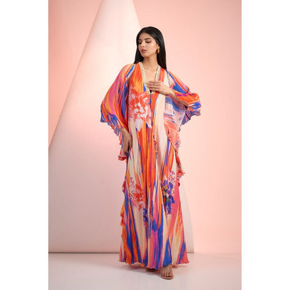 MANDIRA WIRK Multi-Colour Printed Maxi Dress