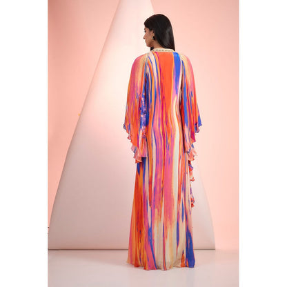MANDIRA WIRK Multi-Colour Printed Maxi Dress