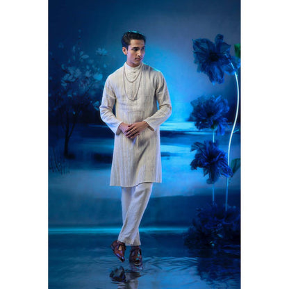 MANDIRA WIRK Ivory Embroidered Kurta with Pant