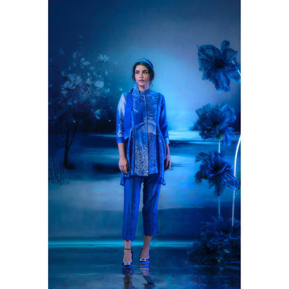 MANDIRA WIRK Blue Co-Ord Set
