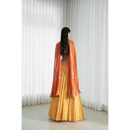 MANDIRA WIRK Lehenga Set With Printed Blouse