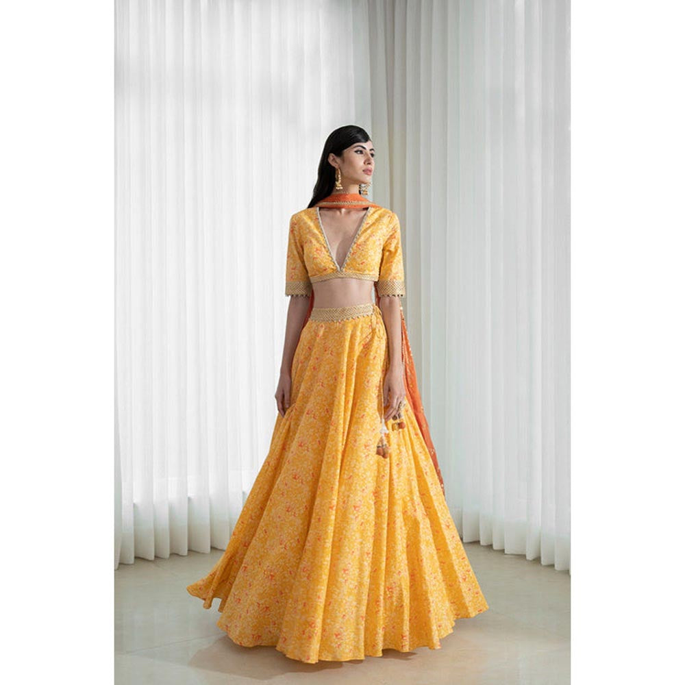 MANDIRA WIRK Lehenga Set With Printed Blouse