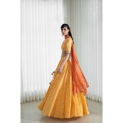MANDIRA WIRK Lehenga Set With Printed Blouse