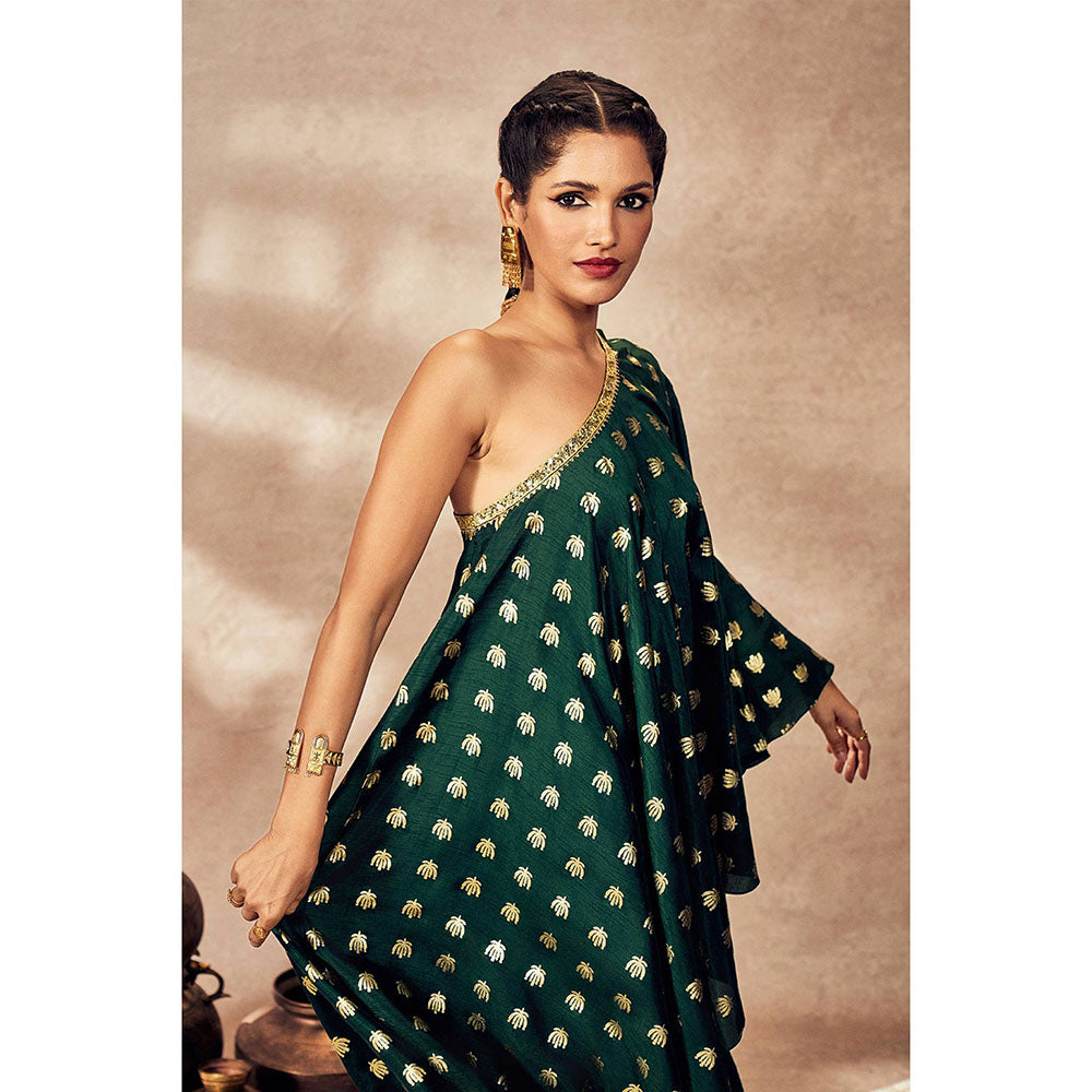 Masaba Green Palms cape Tunic with Palazzo (Set of 2)