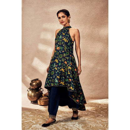 Masaba Blue Tropical Kurta with Pant (Set of 2)
