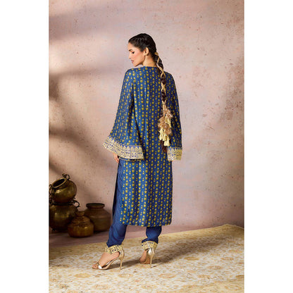 Masaba Blue Pixie Dust Kurta with Pant (Set of 2)