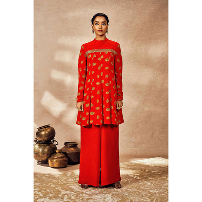 Masaba Red Trinkets Tunic with Palazzo (Set of 2)