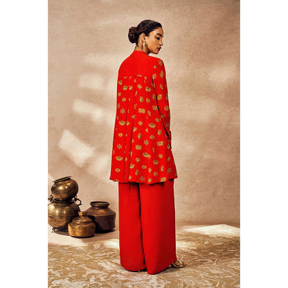 Masaba Red Trinkets Tunic with Palazzo (Set of 2)