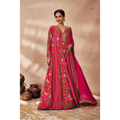 Masaba Pink Rhapsody Anarkali with Dupatta (Set of 2)