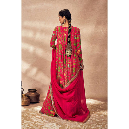 Masaba Pink Rhapsody Anarkali with Dupatta (Set of 2)