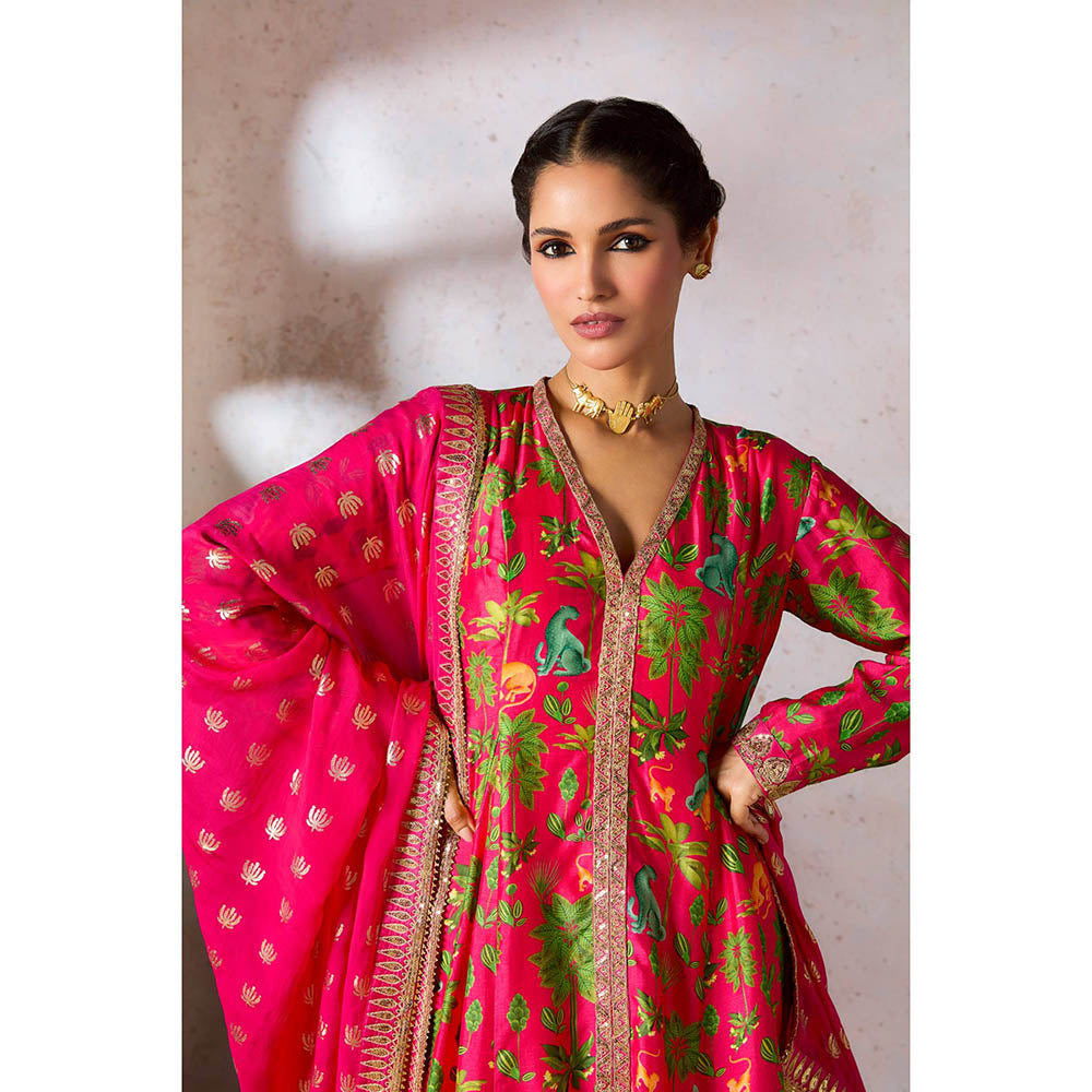 Masaba Pink Kurta with Palazzo and Dupatta (Set of 3)