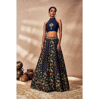 Masaba Blue Nomadic Tribe Lehenga with Blouse (Set of 2)