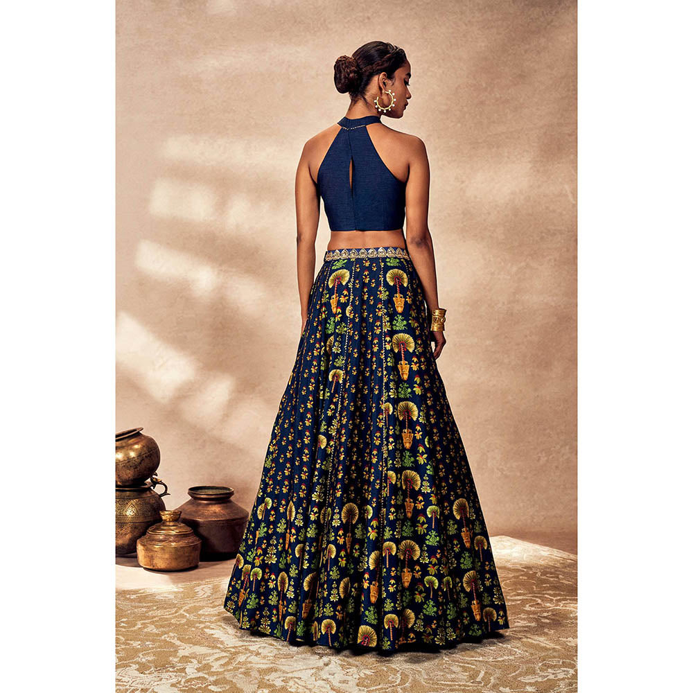 Masaba Blue Nomadic Tribe Lehenga with Blouse (Set of 2)