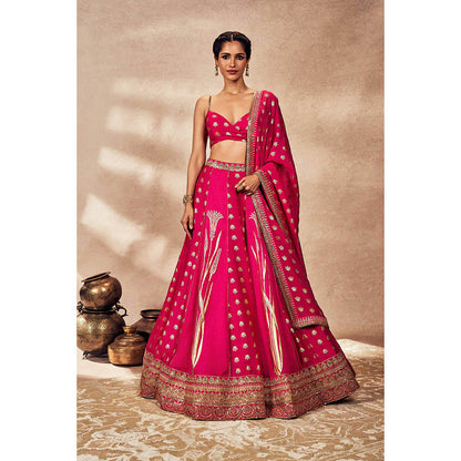 Masaba Pink Lehenga with Blouse and Dupatta (Set of 3)
