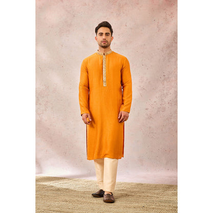 Masaba Mustard Nehru Jacket with Kurta and Churidar (Set of 3)