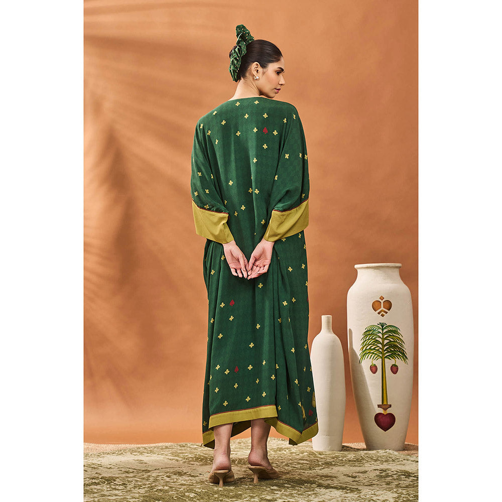 Masaba Green Clover Kaftan Dress