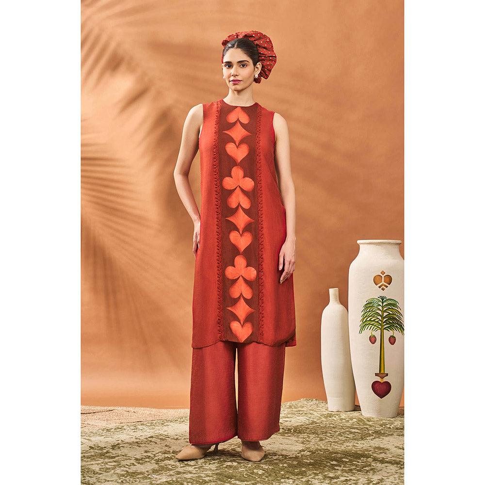Masaba Red Kurta with Palazzo (Set of 2)
