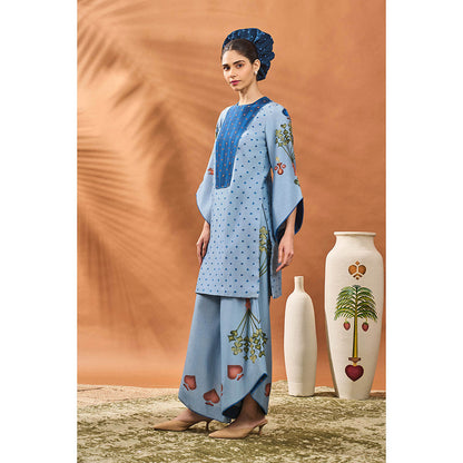 Masaba Powder Blue Spade Kurti with Palazzo (Set of 2)