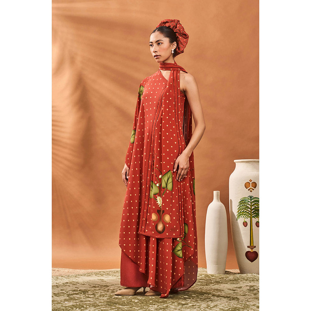 Masaba Red Kurta with Pant (Set of 2)