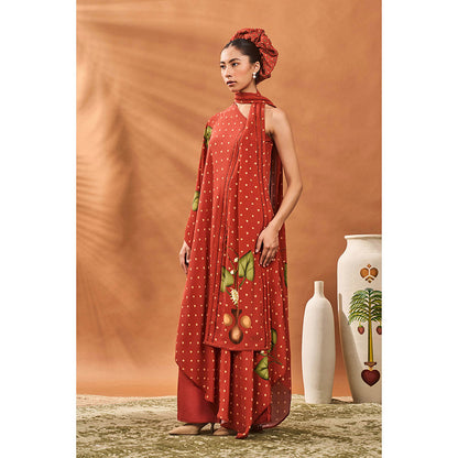 Masaba Red Kurta with Pant (Set of 2)
