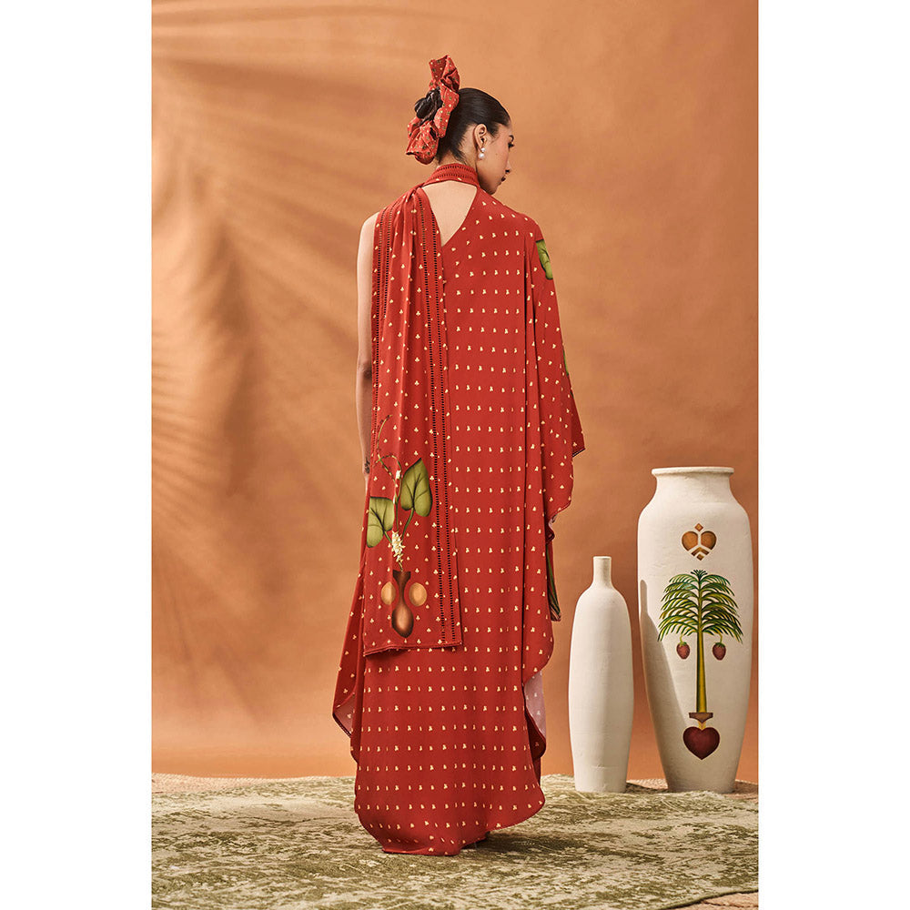 Masaba Red Kurta with Pant (Set of 2)