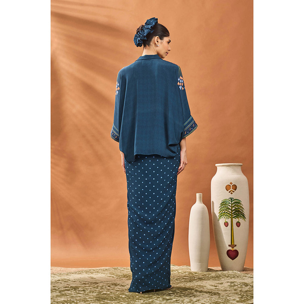 Masaba Blue Shirt with Skirt (Set of 2)