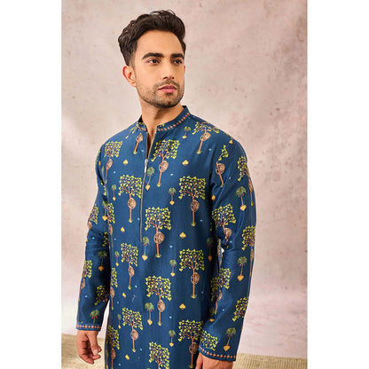 Masaba Blue Wilds Cape Menswear Kurta