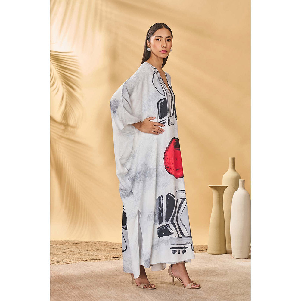 Masaba White Noise Kaftan