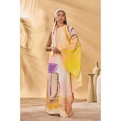 Masaba Beige Glazing Symphony Maxi Dress