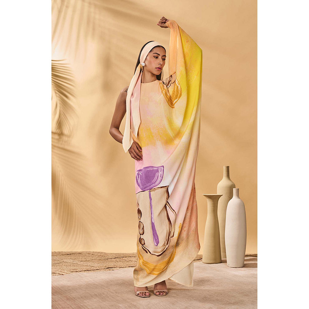 Masaba Beige Glazing Symphony Maxi Dress