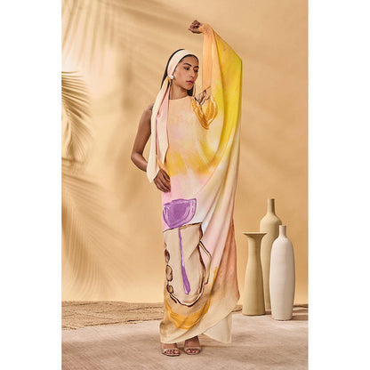 Masaba Beige Glazing Symphony Maxi Dress