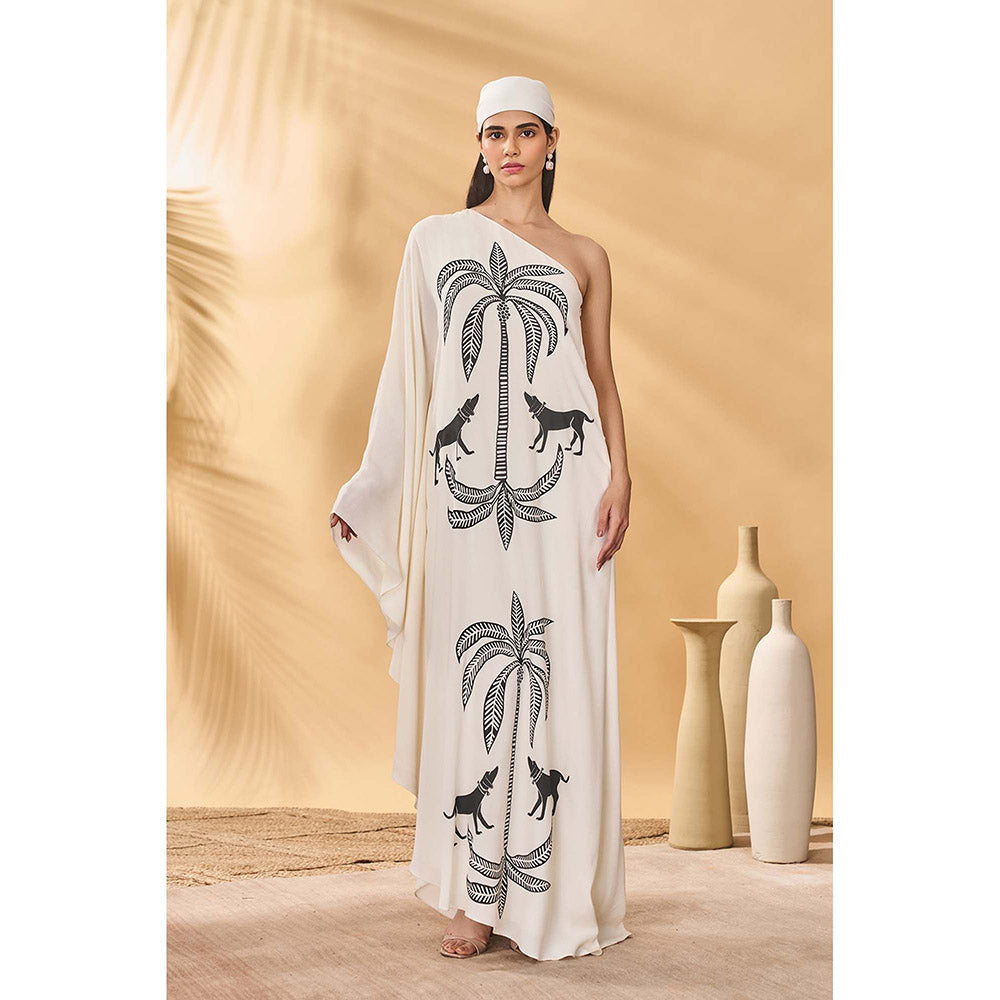 Masaba Ivory Paw Tree Maxi Dress